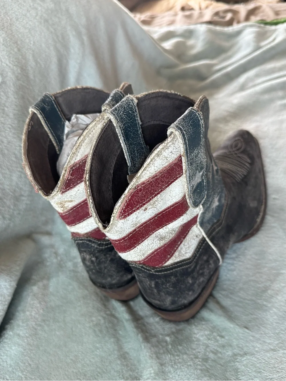 American Flag Western Cowboy Boots - Patriotic Stars & Stripes
